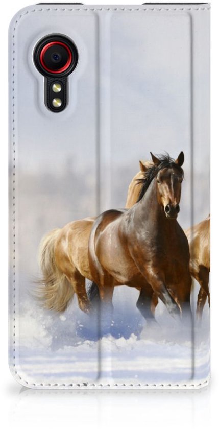 Portefeuille Etui Portefeuille Samsung Galaxy Xcover 5 Smart Cover Case Paarden