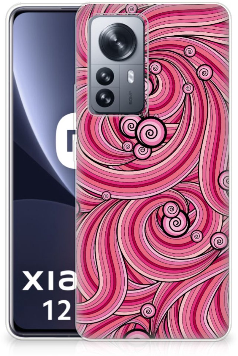 Xiaomi 12 Pro Hoesje maken Swirl Pink