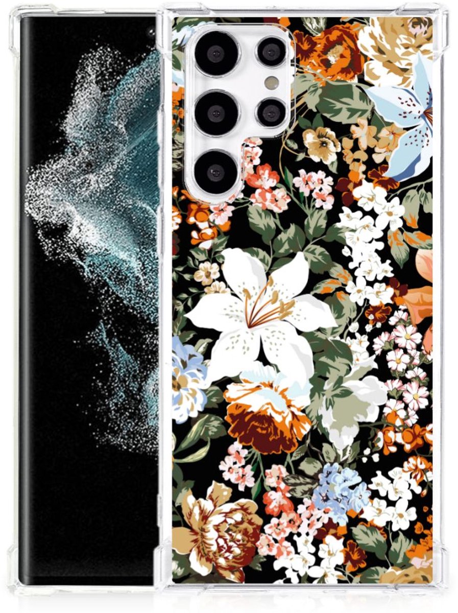 Case voor Samsung Galaxy S22 Ultra Dark Flowers