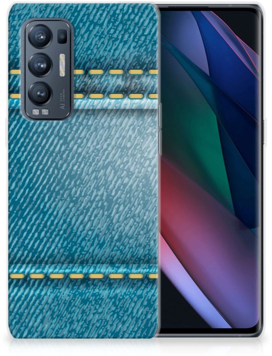 TPU Hoesje voor OPPO Find X3 Neo Silicone Back Cover Jeans