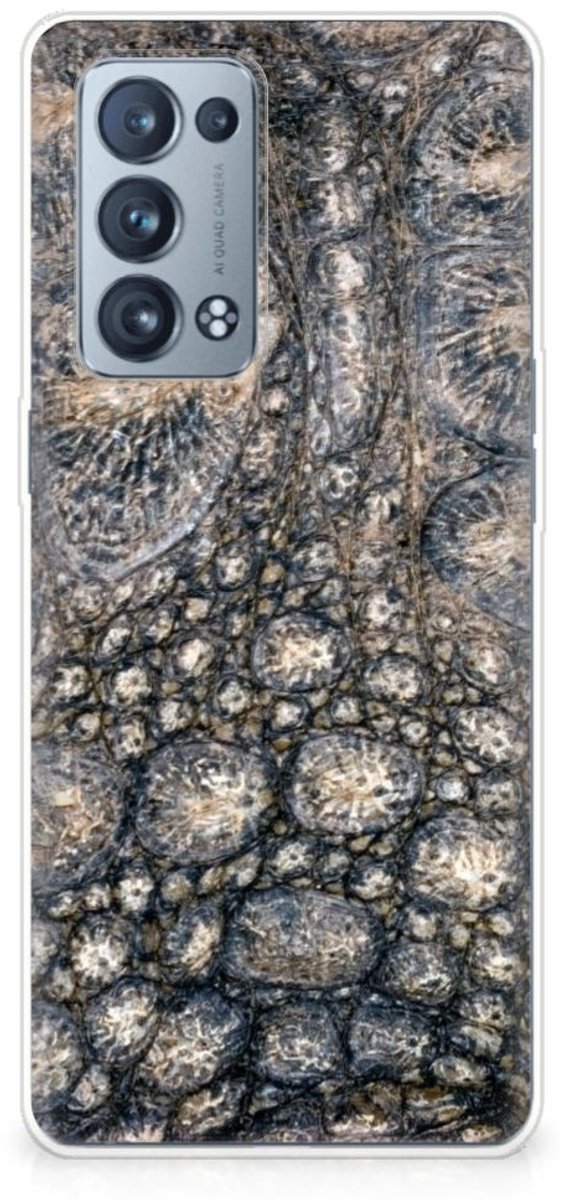 OPPO Reno 6 Pro Plus 5G TPU Hoesje Krokodillenprint