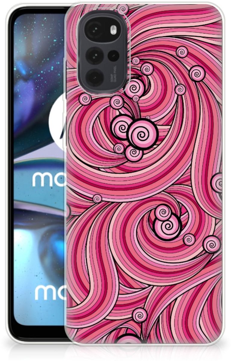 Motorola Moto G22 Hoesje maken Swirl Pink