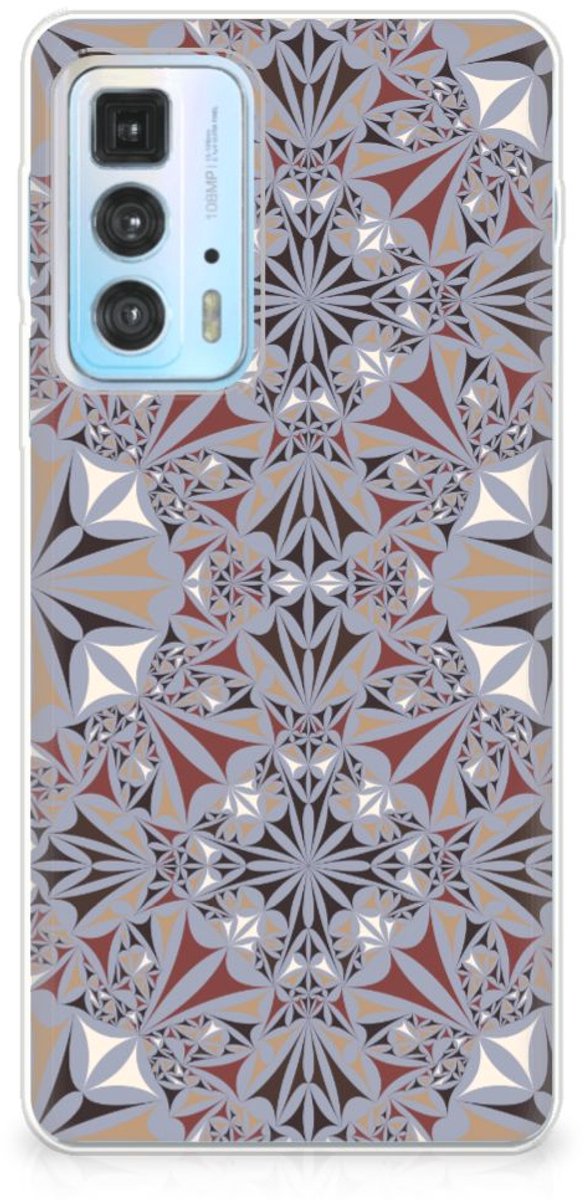 Motorola Edge 20 Pro TPU Siliconen Hoesje Flower Tiles