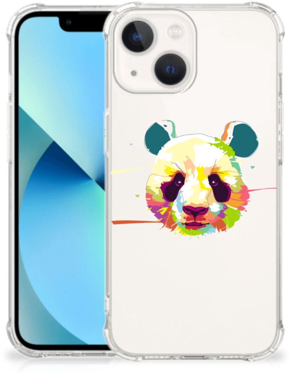 iPhone 13 mini Stevig Bumper Hoesje Panda Color