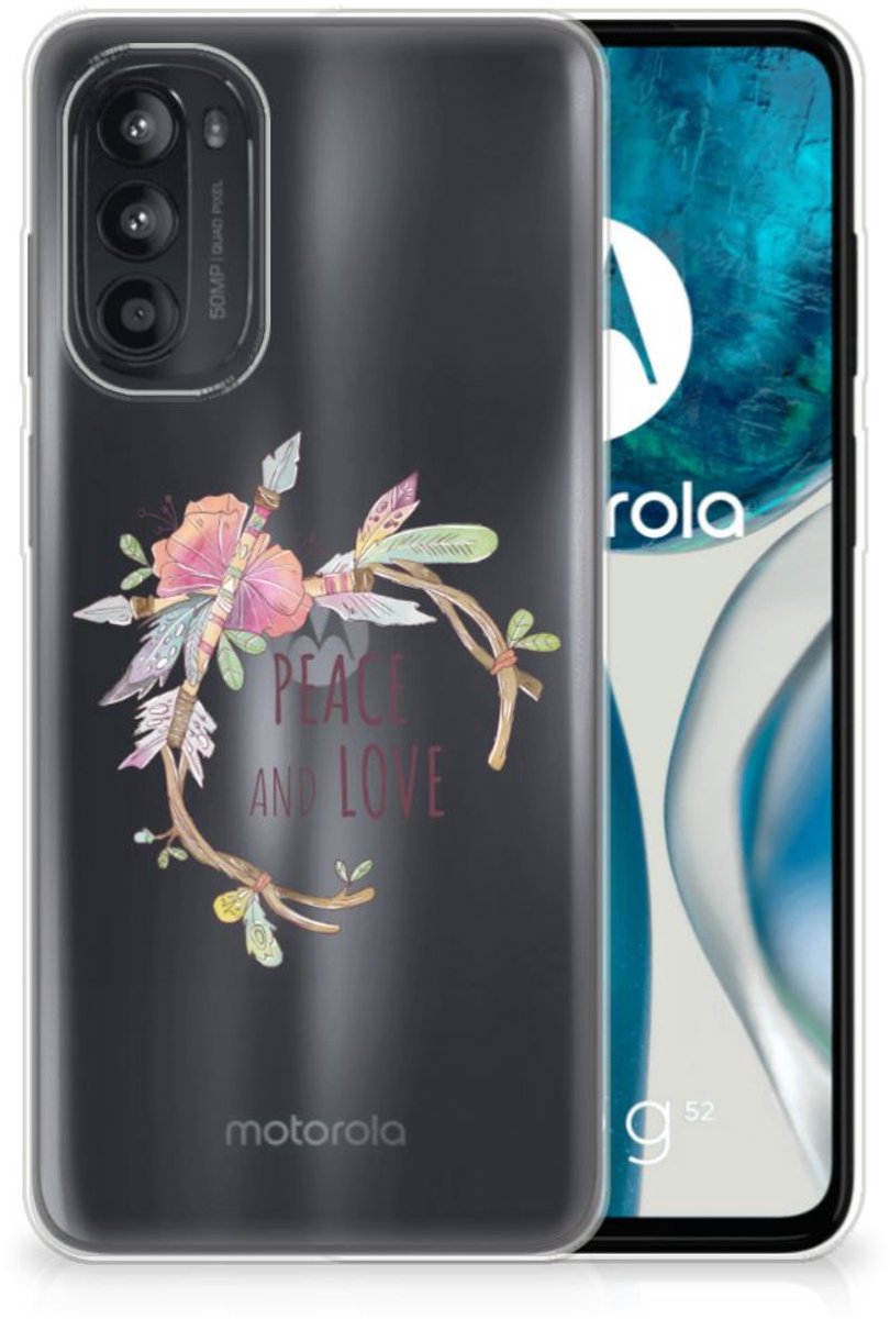 Motorola Moto G52/G82 Telefoonhoesje met Naam Boho Text