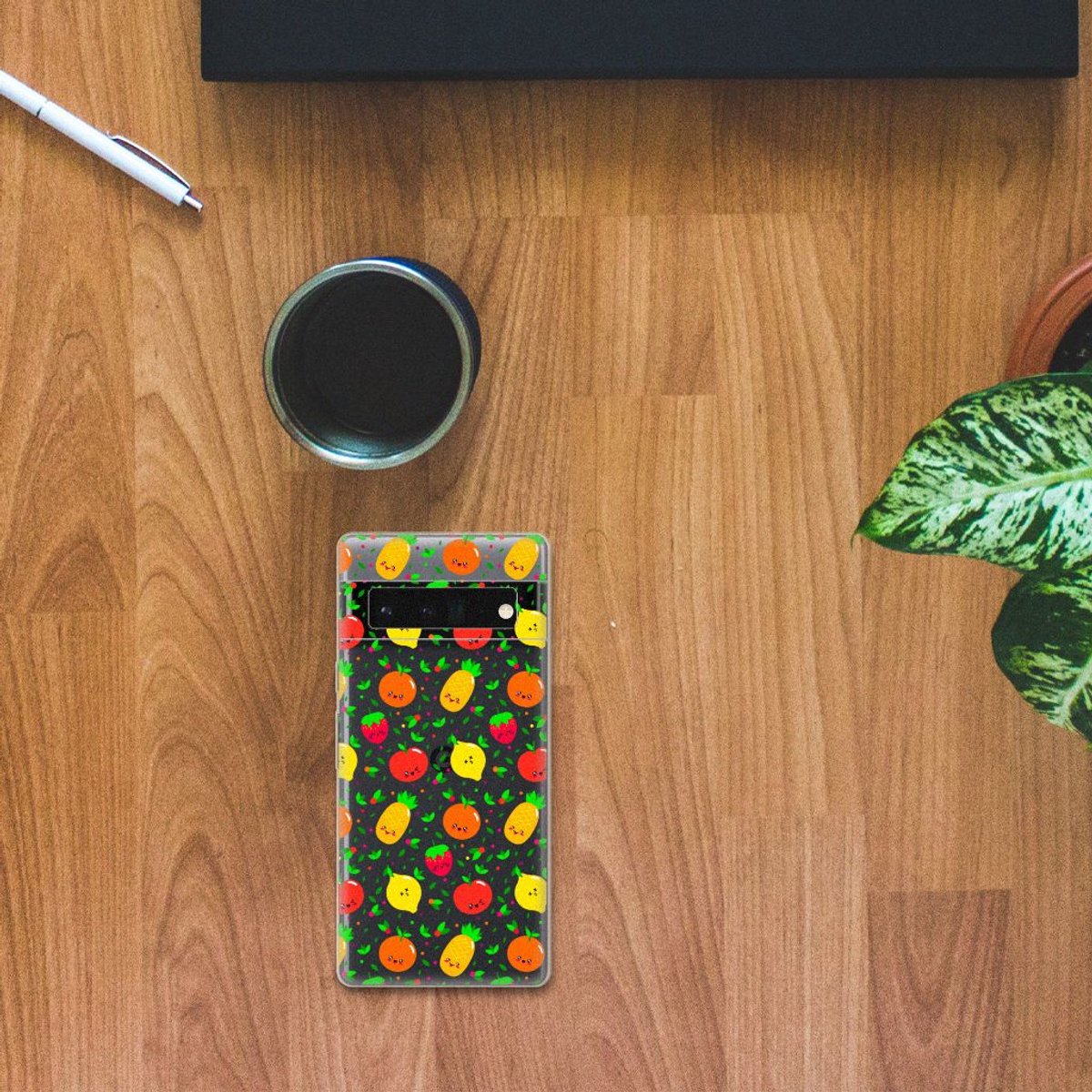 Google Pixel 6 Pro Siliconen Case Fruits