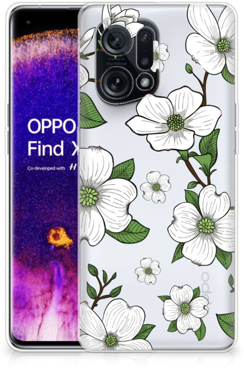 OPPO Find X5 TPU Case Dogwood Flowers