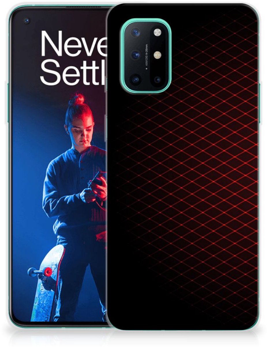 OnePlus 8T TPU bumper Geruit Rood