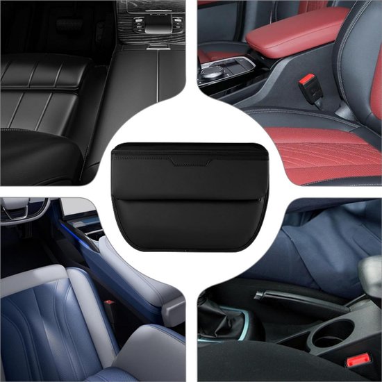 Auto Organizer Opbergdoos voor Volvo V60 Plug-In Hybrid 2025, Voorstoel Zijvak Autostoel Console Zijvakken Stoelopening Opvulmateriaal Accessoires,Brown-Driver