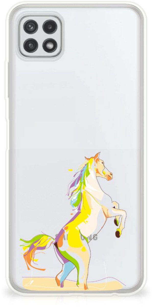 Samsung Galaxy A22 5G Telefoonhoesje met Naam Horse Color