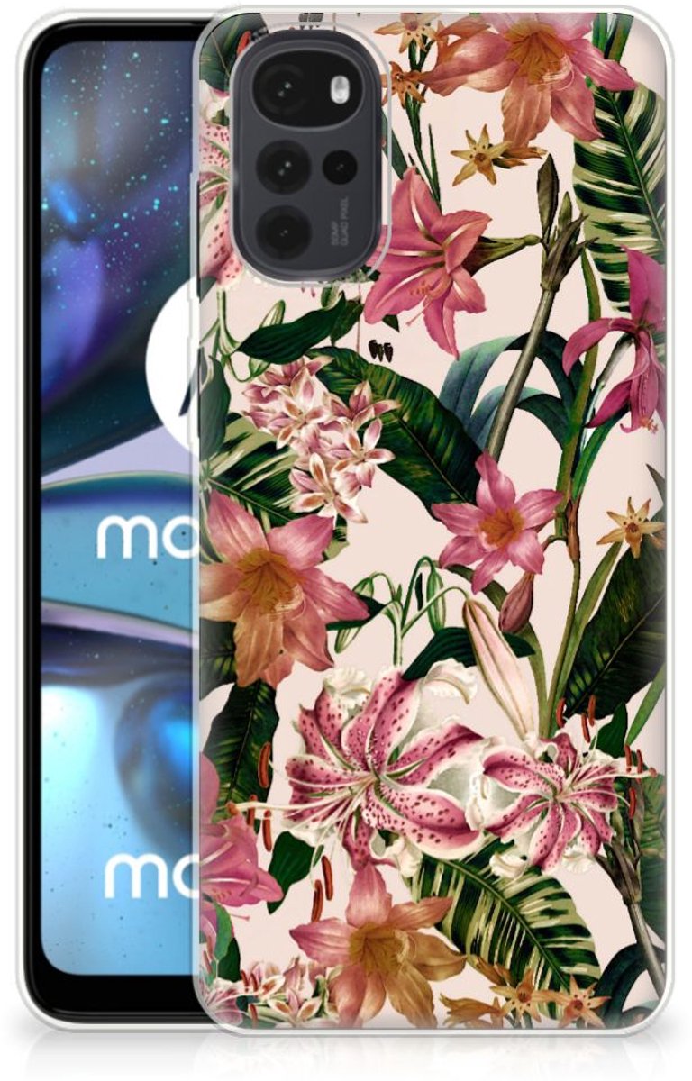 Back Cover voor Motorola Moto G22 TPU Case Flowers