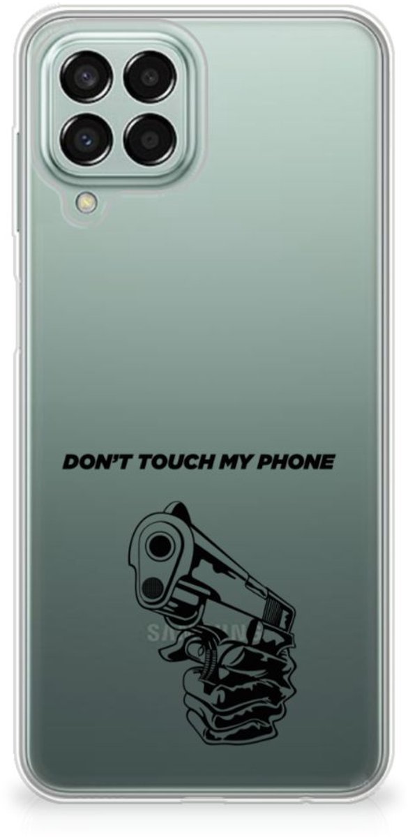 Samsung Galaxy M33 Silicone-hoesje Gun Don't Touch My Phone