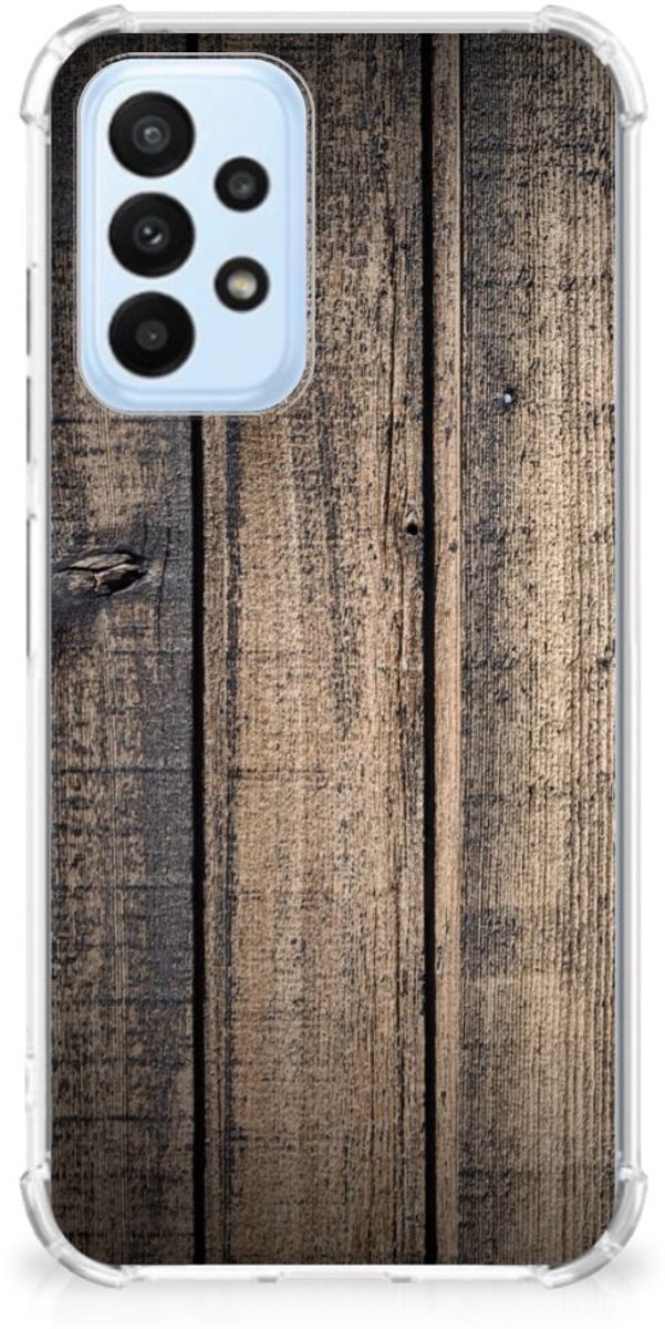 Samsung Galaxy A23 Stevig Telefoonhoesje Steigerhout