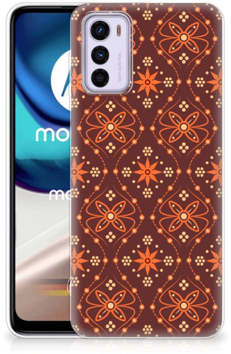 Motorola Moto G42 TPU bumper Batik Brown