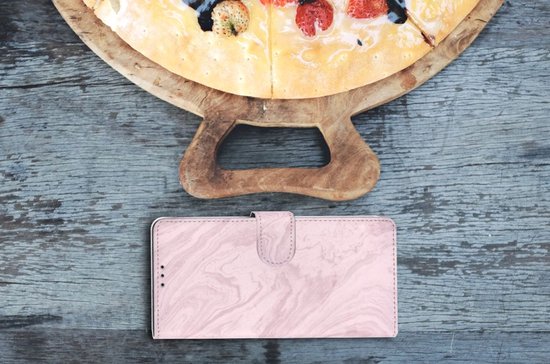 Étui pour téléphone portable OnePlus 9 Pro Flip Case Pink marbré