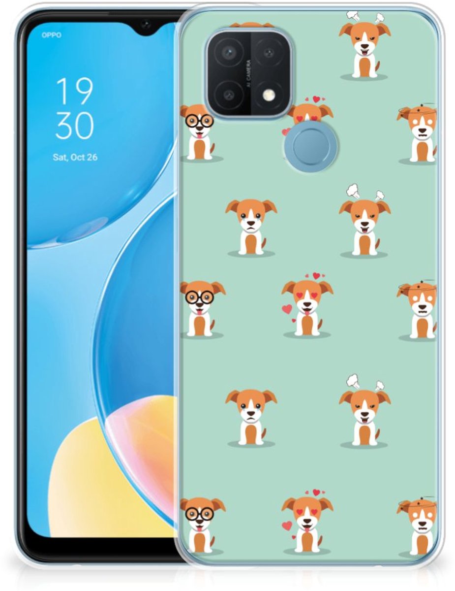 OPPO A15 TPU Hoesje Pups