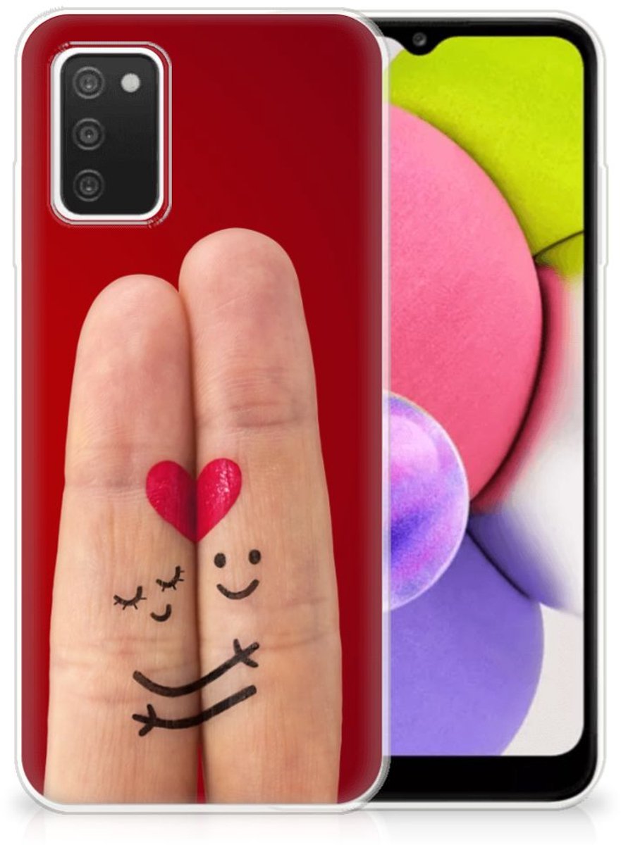 Samsung Galaxy A03S Silicone Back Cover Liefde - Origineel Romantisch Cadeau