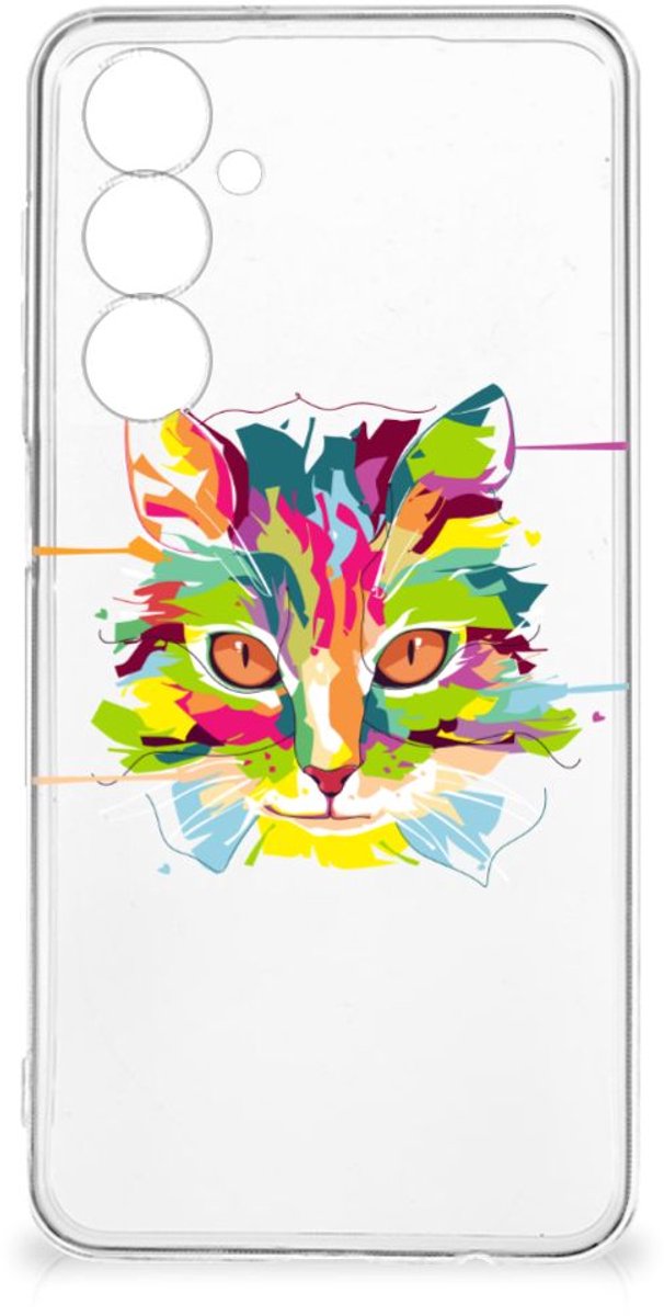 Samsung Galaxy A54 5G Telefoonhoesje met Naam Cat Color