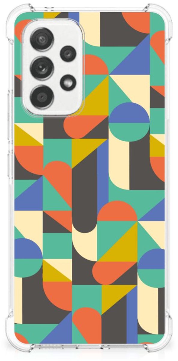 Samsung Galaxy A53 5G Doorzichtige Silicone Hoesje Funky Retro