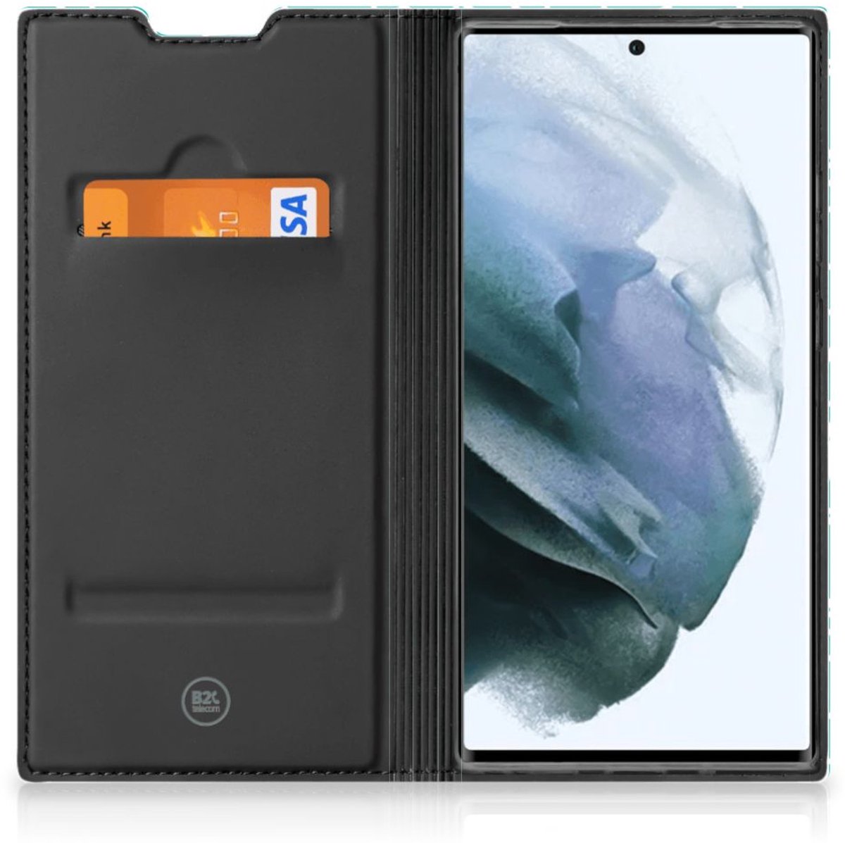 Book Case voor Samsung Galaxy S22 Ultra Bookcase Cracks Blue