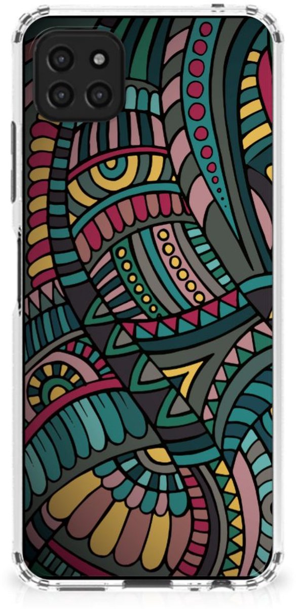 Samsung Galaxy A22 5G Doorzichtige Silicone Hoesje Aztec