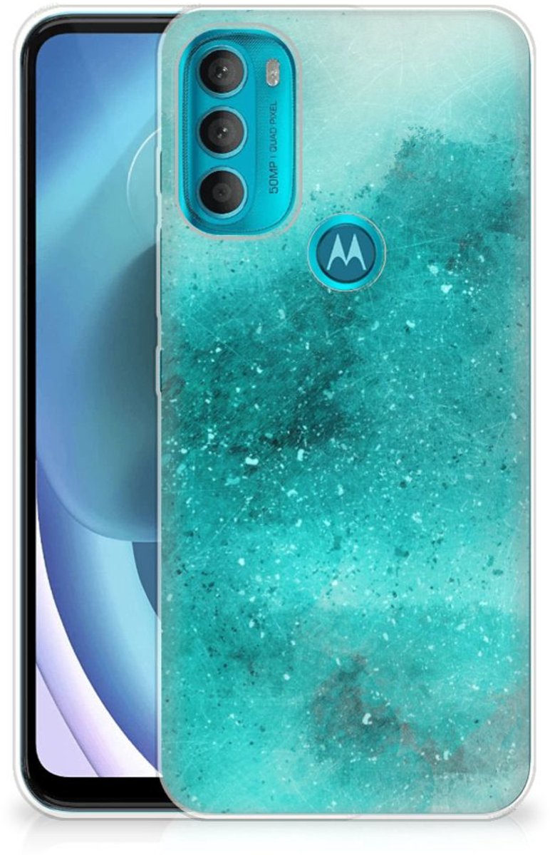 Hoesje maken Motorola Moto G71 5G Painting Blue