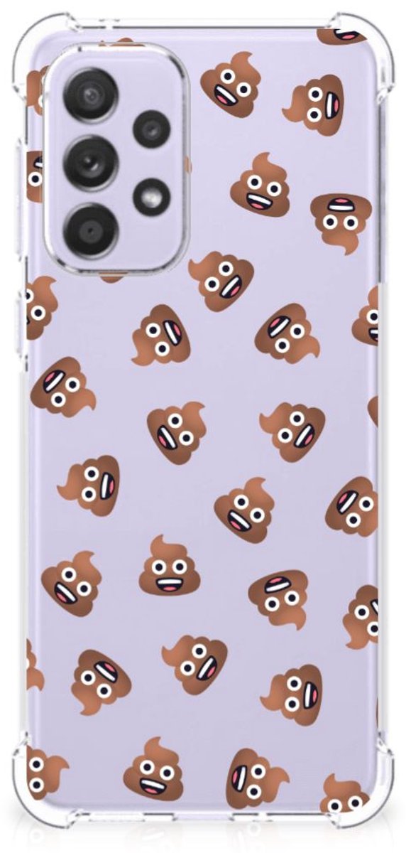 Doorzichtige Silicone Hoesje voor Samsung Galaxy A33 Poep Emojis