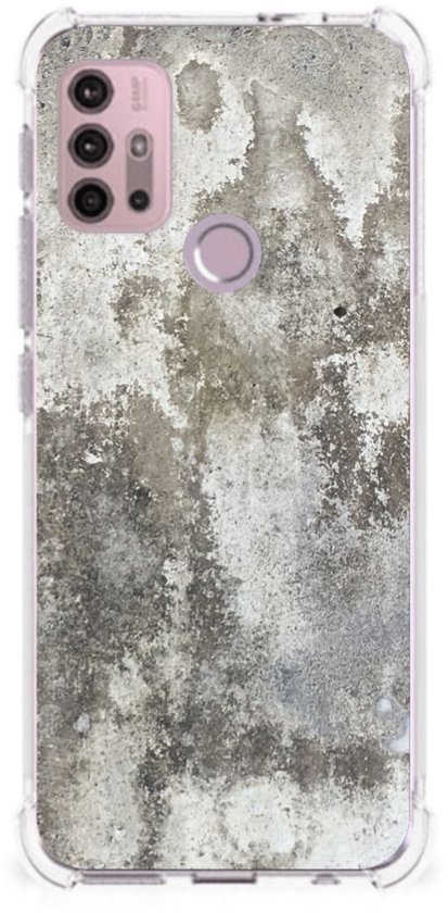 Motorola Moto G30 | G20 | G10 Anti-Shock Hoesje Beton Print