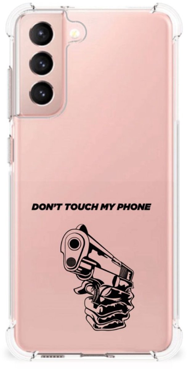 Samsung Galaxy S21 FE Anti Shock Case Gun Don't Touch My Phone