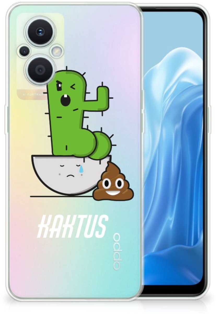 OPPO Reno8 Lite Telefoonhoesje met Naam Cactus Poo