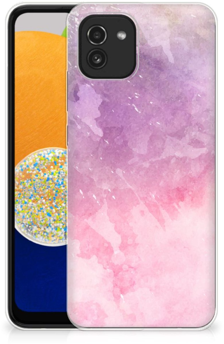 Hoesje maken Samsung Galaxy A03 Pink Purple Paint