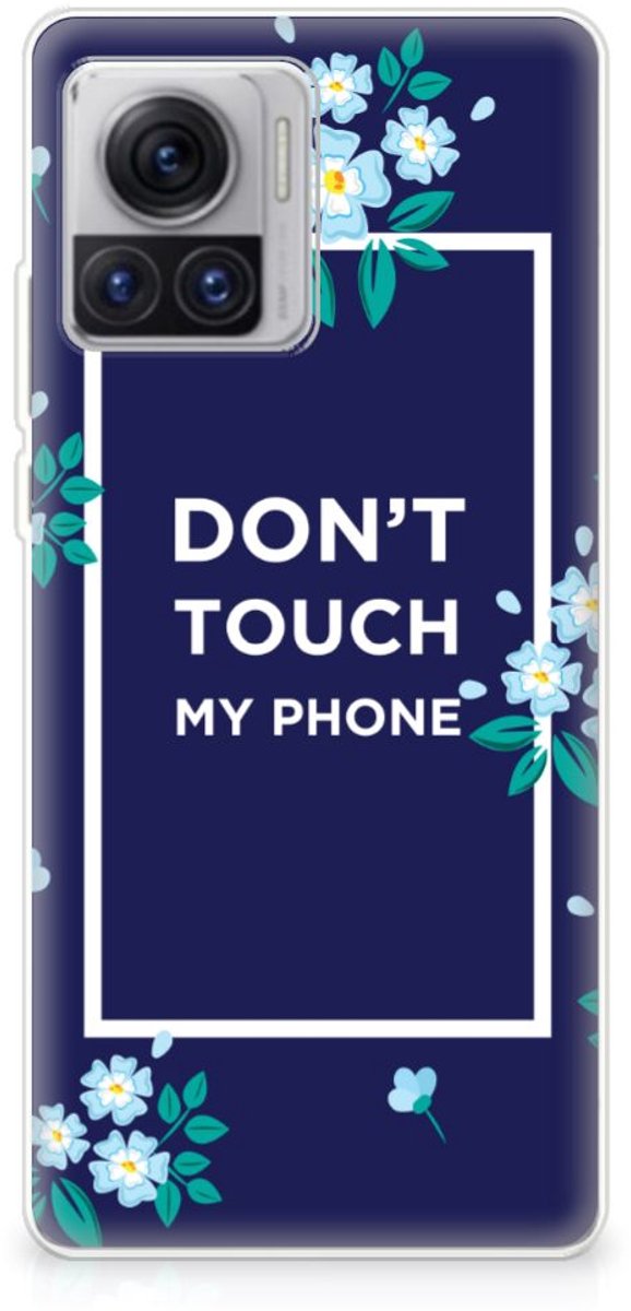 Motorola Moto X30 Pro Silicone-hoesje Flowers Blue DTMP