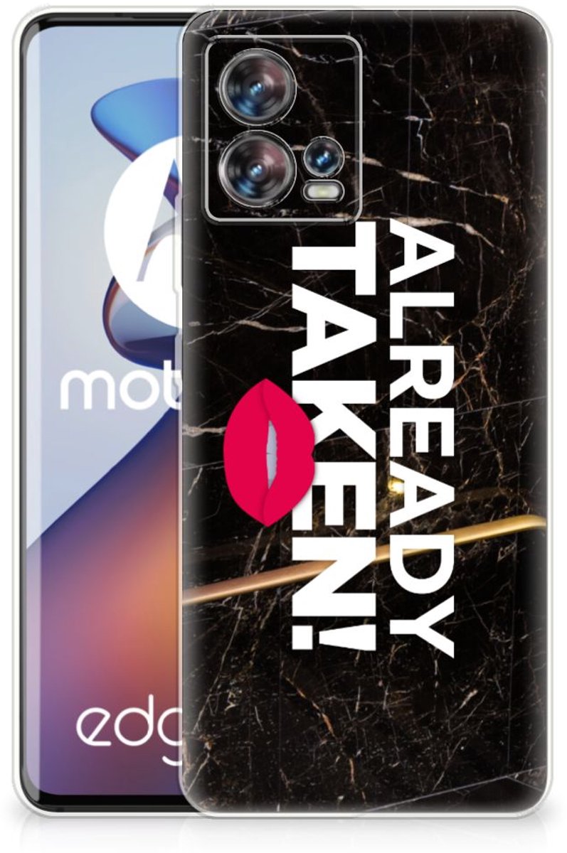 Motorola Edge 30 Fusion Siliconen hoesje met naam Already Taken Black
