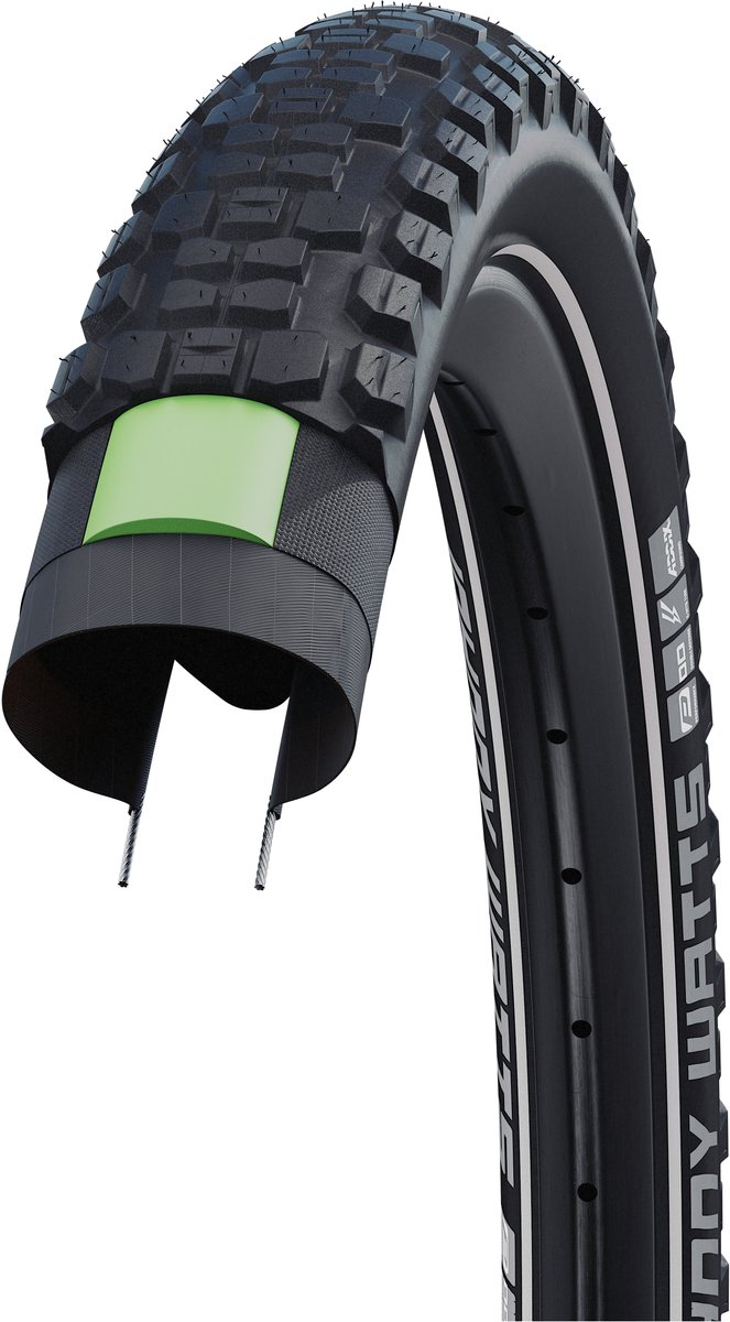 Schwalbe Johnny Wats 27.5´´ X 2.60 Stijve Mtb-band Zwart,Zilver 27.5´´ x 2.60 van Schwalbe — afbeelding 2