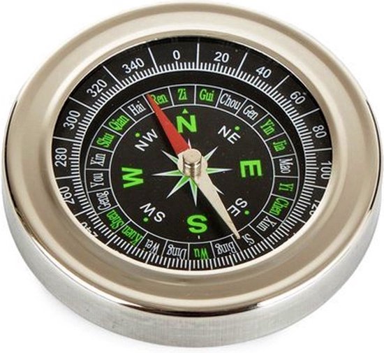Kleine kompas, thermometer, sleutelhanger, survivalkompas, kompas- sleutelhanger in zakformaat, geleidingskompas, thermometer, sleutelhanger, voor wandelen