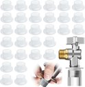 Kraan lekvrije afdichting, siliconen grondstoffenriem, lekvrije siliconen plug voor kraan driehoekventiel, siliconen pakkingafdichting voor verschillende sanitairarmaturen (10 stuks, rood
