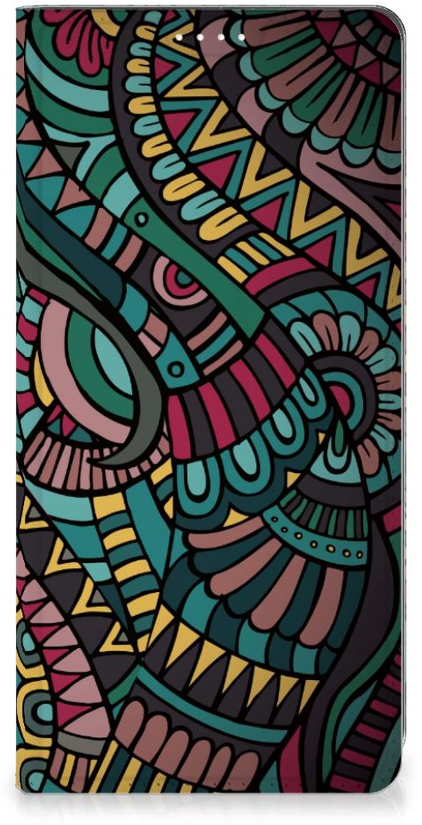 Motorola Moto G73 Hoesje met Magneet Aztec