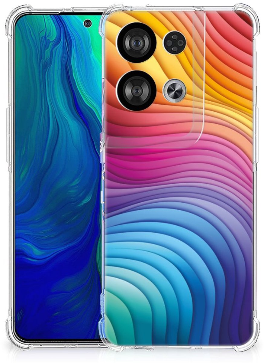 Shockproof Case voor OPPO Reno8 Regenboog