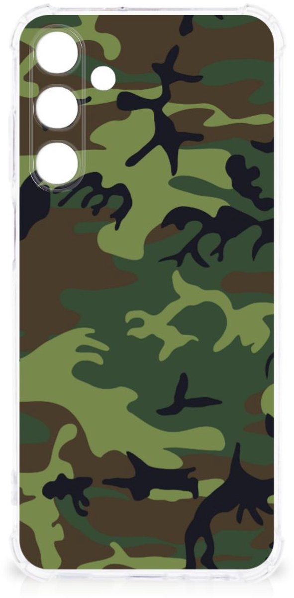 Samsung Galaxy A25 Doorzichtige Silicone Hoesje Army Dark