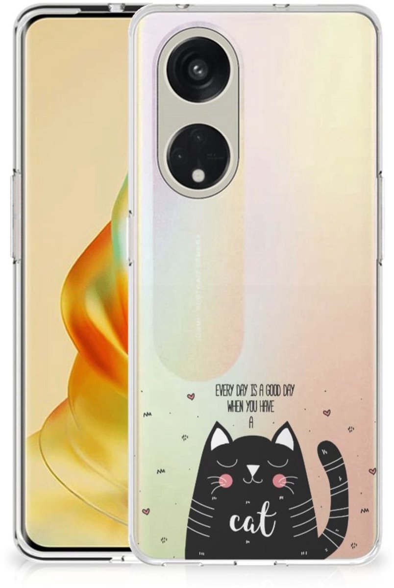 OPPO Reno8 T 5G Telefoonhoesje met Naam Cat Good Day
