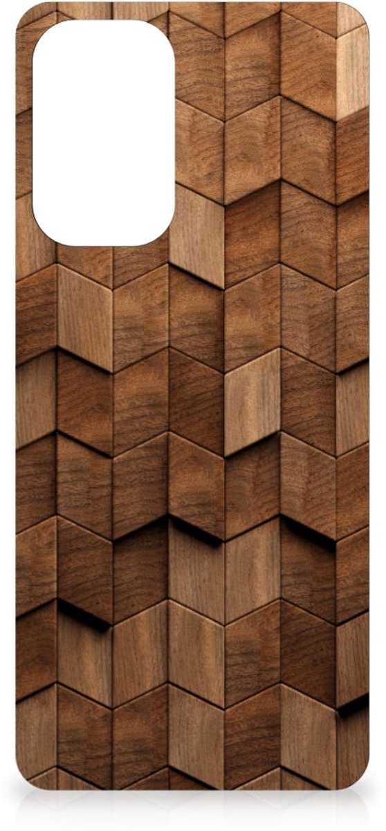 Stevig Telefoonhoesje voor Samsung Galaxy A33 Wooden Cubes