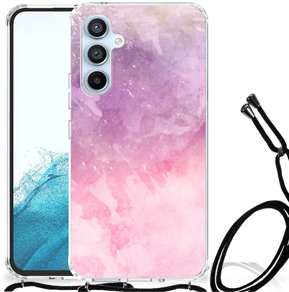 Back Cover Samsung Galaxy A54 5G Pink Purple Paint