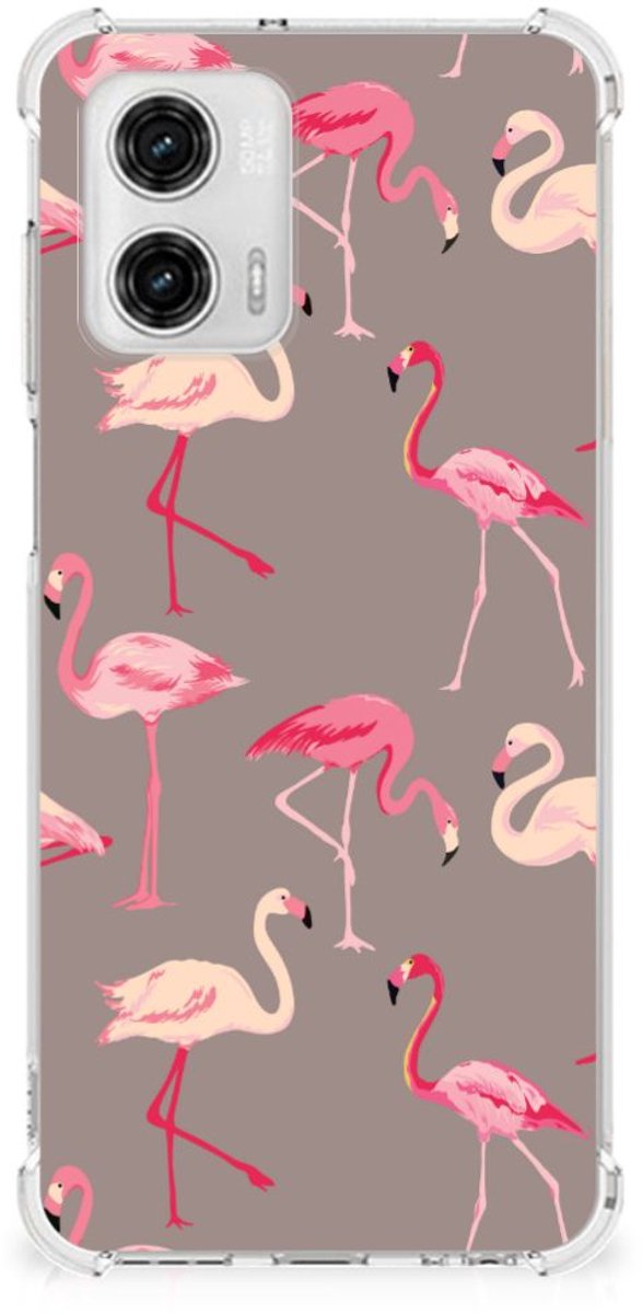 Motorola Moto G73 Case Anti-shock Flamingo