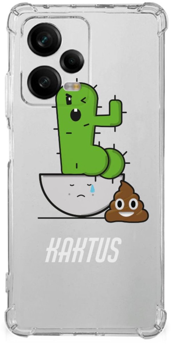 Xiaomi Redmi Note 12 Pro Stevig Bumper Hoesje Cactus Poo