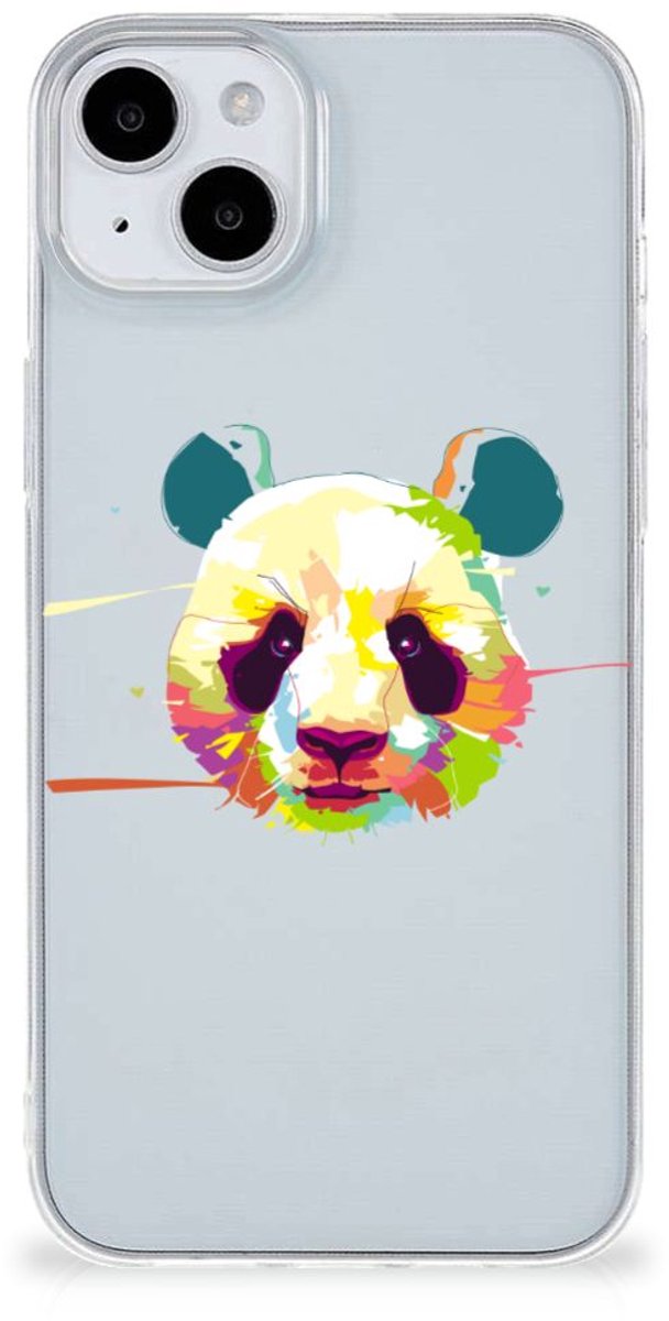 iPhone 15 Telefoonhoesje met Naam Panda Color