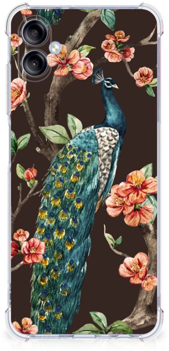 Samsung Galaxy A05 Case Anti-shock Pauw met Bloemen