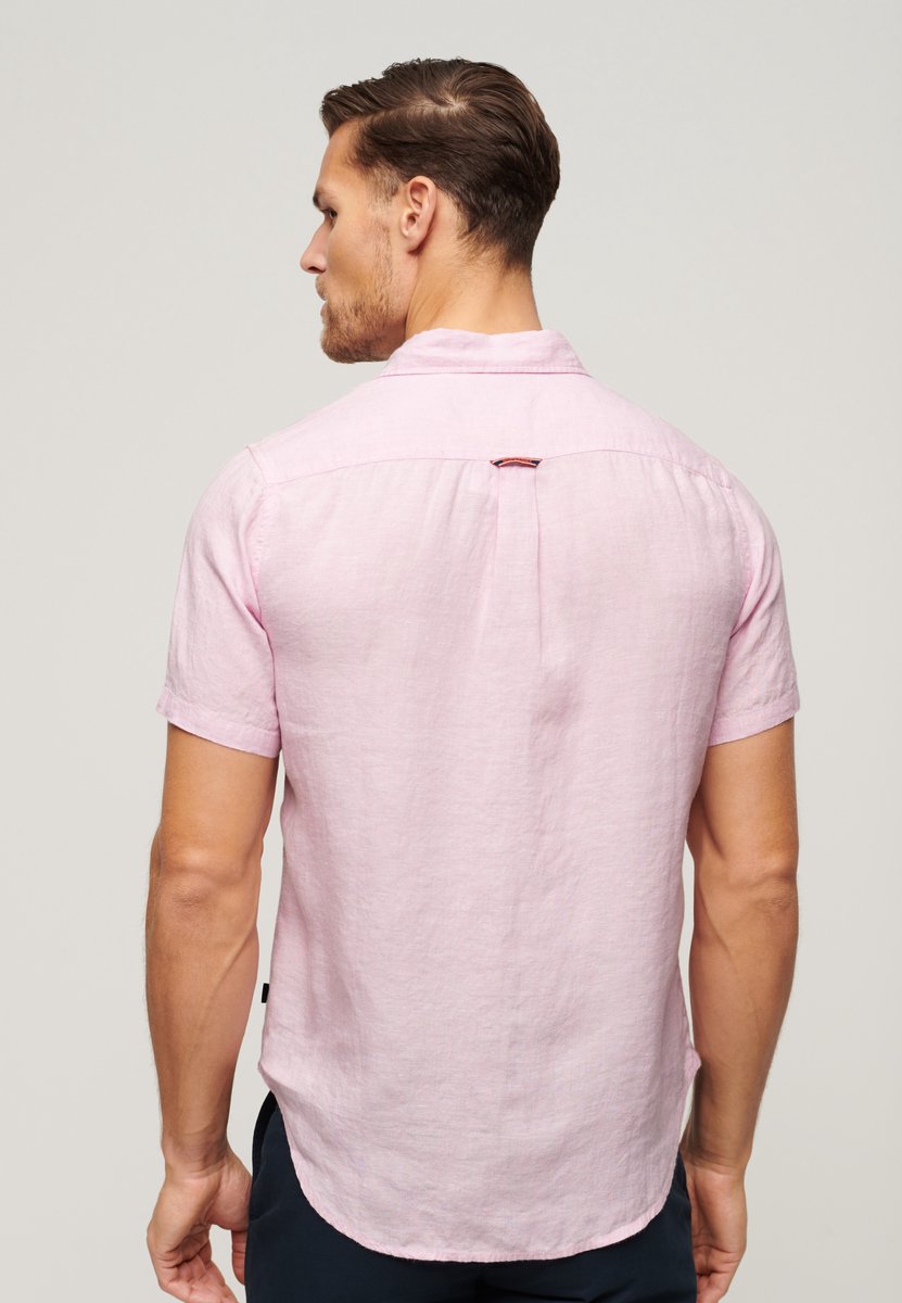 Superdry Studios casual linnen overhemd Heren Shirts Pastel Lilac