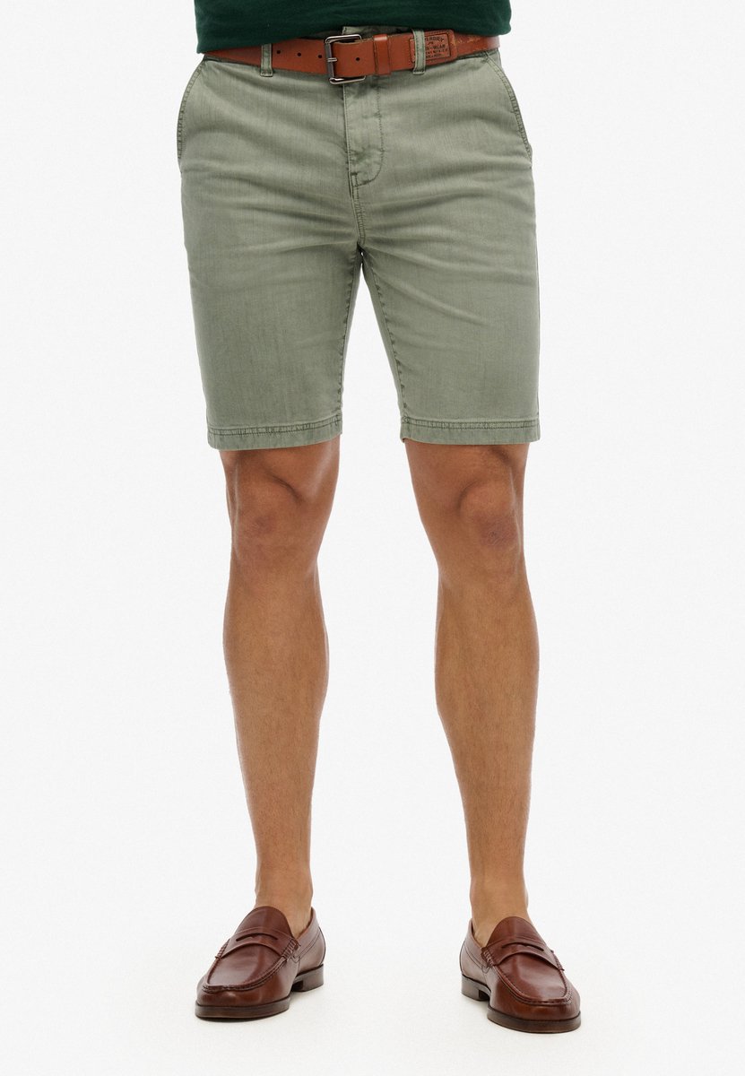 Superdry Broek Vintage International Short M7110397a Washed Sage Mannen Groen