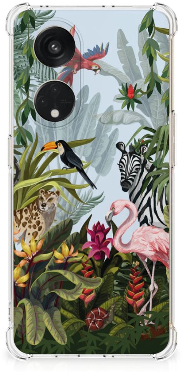 Back Cover voor Case Anti-shock voor OPPO Reno8 T 5G Jungle