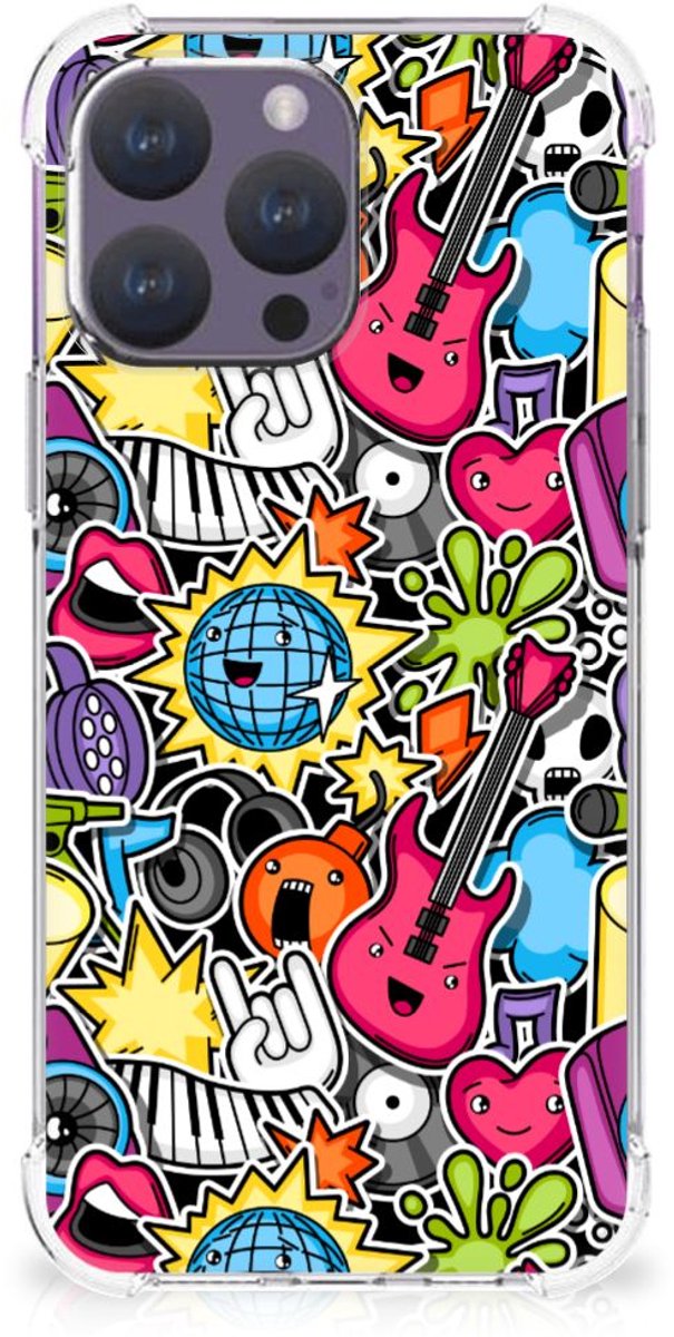 iPhone 15 Pro Max Anti Shock Bumper Case Punk Rock